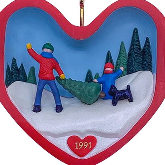 1991 Hallmark Keepsake Heart of Christmas QX435-7 Collectible Ornament in Box - Picture 1 of 9